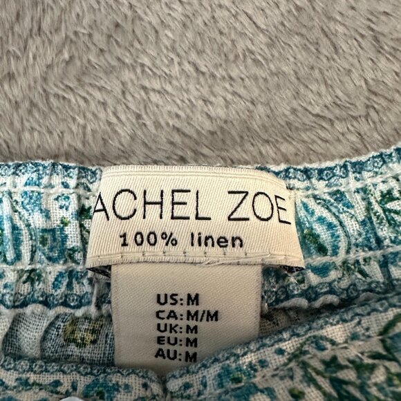 Rachel Zoe 100% Linen Button Front Pull On Midi Skirt Women's MEDIUM Blue - Picture 3 of 5